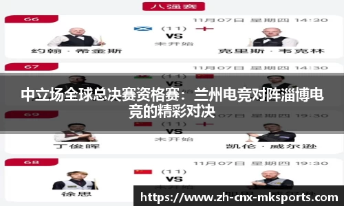 中立场全球总决赛资格赛:兰州电竞对阵淄博电竞的精彩对决